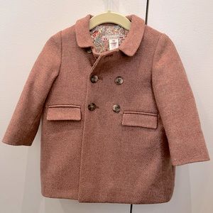 Bonpoint Pink Tweed Wool Coat. Size 18 months